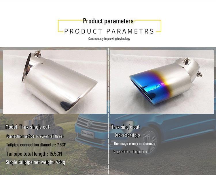 Chevrolet Trax Silver Tailpipe Exhaust Decoration