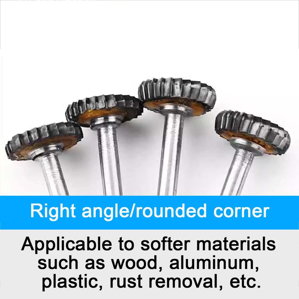 3mm T-type Tungsten Steel Rotary Files, Metal Milling Grinding Head for Electric Grinder
