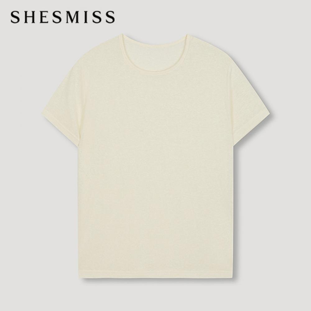 

Футболка She S Miss Linen Blend Slub с коротким рукавом SajTSn22010 Cr creamy/00