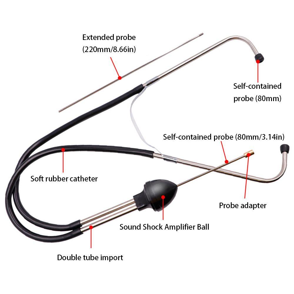 Hearing Tool Engine Block Diagnostic Tool Extended Probe Auto Repair Stethoscope  Car Engine