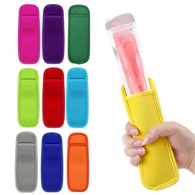 4/10Pcs Popsicle Sleeves for Kids No Drip Silicone Popsicle Cover Reusable Freeze Popsicle Protector Washable Mess-Free Toddlers Ice Pop Covers