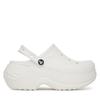 Women's Crocs White Synthetic Material Thick Sole