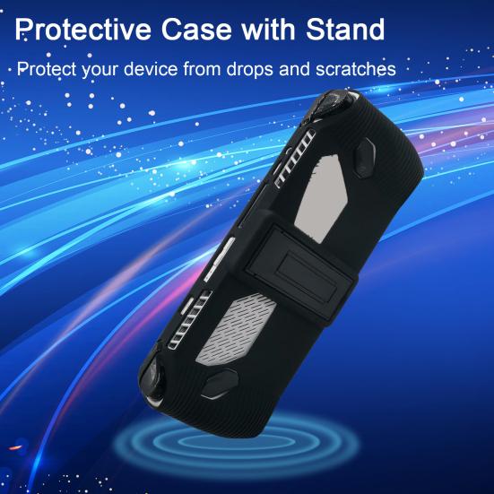 Handheld Game Console with Bracket Enhanced Gaming Experience Drop-resistant Anti-slip Texture Protective Case for ROG ALLY