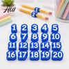 Reusable Pencil Stubs 1-20 20 Pcs Numbered Toppers, Classroom Organization Labels Daily Tracking Supplies for Teachers, Markers Clip Charm Supply
