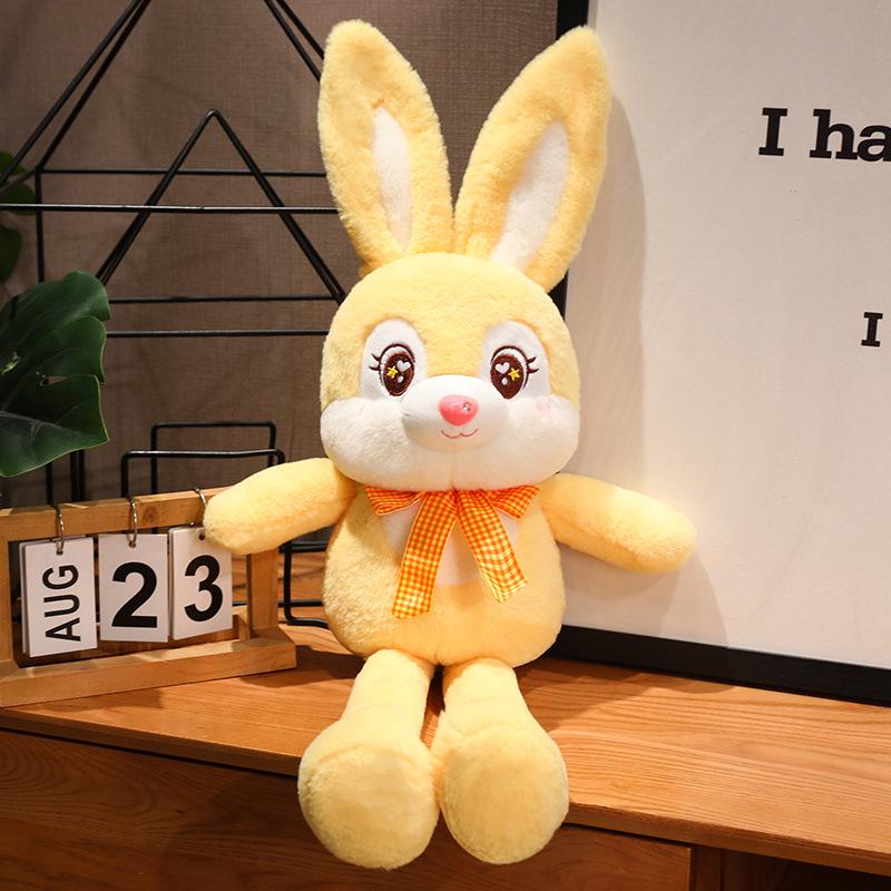 

Большая плюшевая игрушка-кролик с оттягивающимися ушами - Идеальный подарок для девочек 70 cm светло-желтого