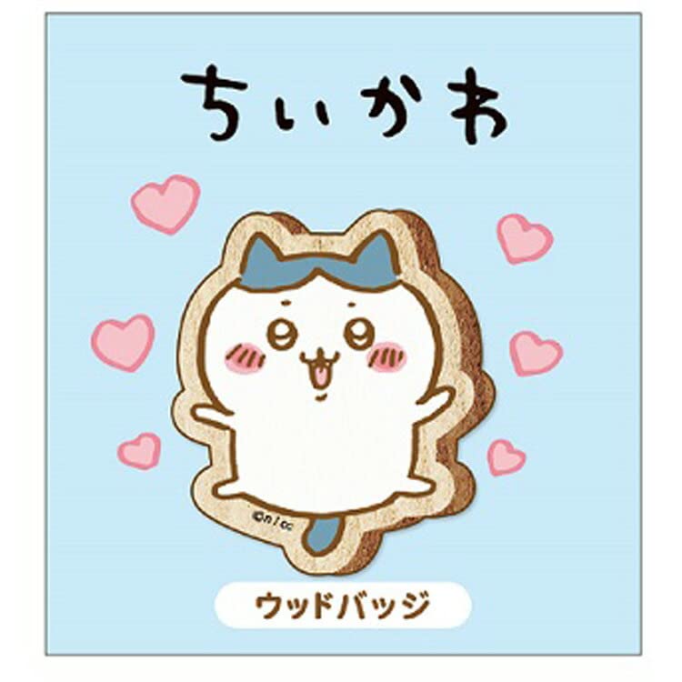 Kamio Japan Chiikawa Wood Badge, Hachiware 208133