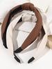 Neutral Color Womens Headbands,2Pcs Knotted Hair Bands No Slip Fashion for Girls Wide Top Knot Hair Hoops