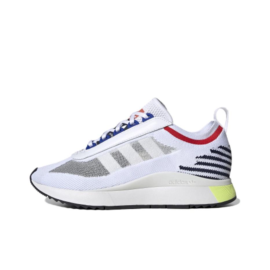 Adidas Originals Sl Fabric Synthetic Leather Comfortable Versatile Non-Slip Wear-Resistant Low-Top Casual Shoes Women sneaker White Red Blue FV9492