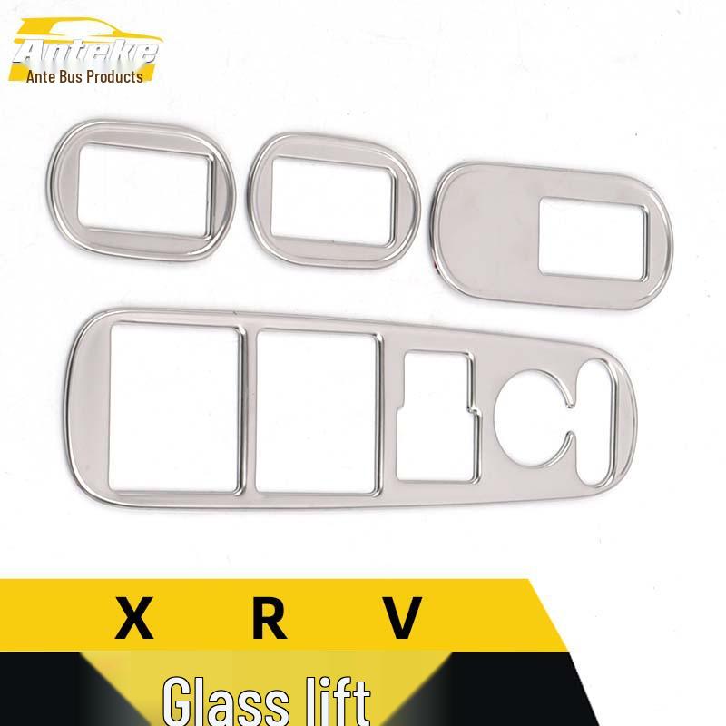 XRV Glass Lift Decorative Frame & Window Armrest Button Sticker Car Accessories