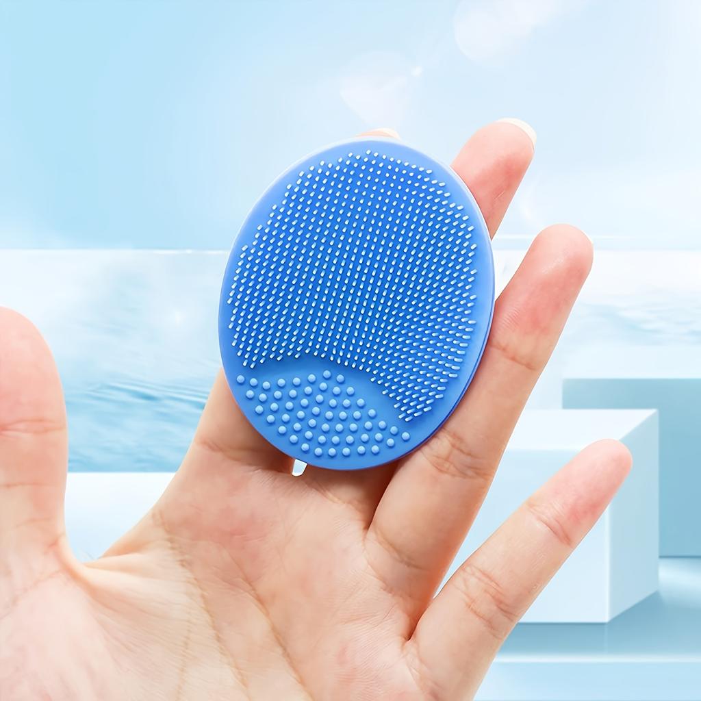 Soft Silicone Facial Cleansing Brushes - Fragrance-Free, Deep Exfoliation & Pore Cleaning for Acne-Prone Skin, Essential Face Care Accessories