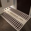Karierte Serie Teppich mit Aufdruck Geeignet für Hotel Wohnzimmer Schlafzimmer Weiche Matte Leicht zu reinigen Anti-Rutsch Eingangstür Dekoration Teppich