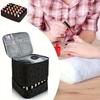 Pu Makeup Bag With Double Layer Nail Polish Organizer For Travel And Storage