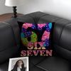 Six Seven Art Design Cushion Cover Natural Linen Organic Fabric Double-Sided Printing Sofa Home Decor Gift Pillow Case