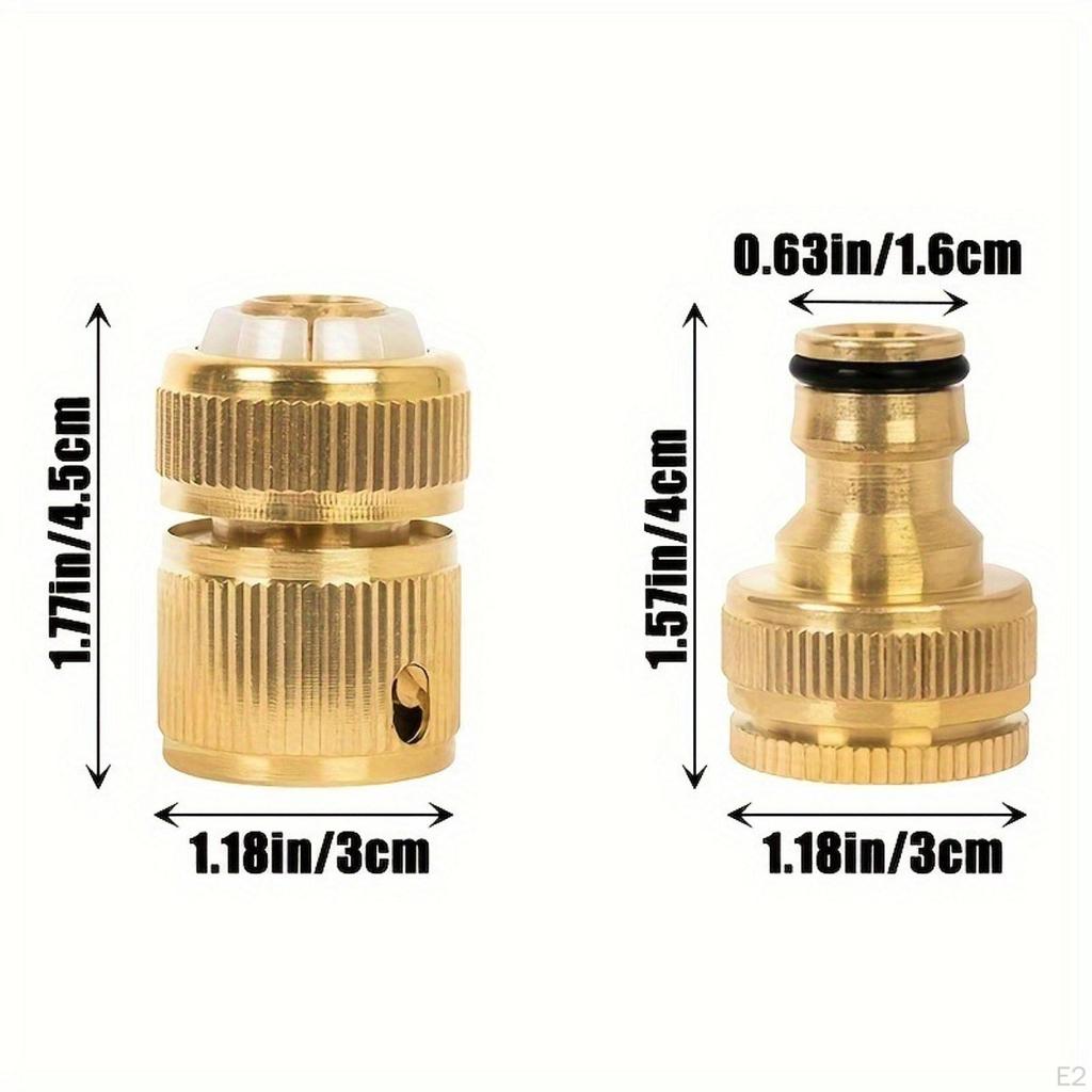 4 Pair Garden Hose Quick Connect Fittings, Heavy Duty Sturdy Multifunctional Replace, Accessory,