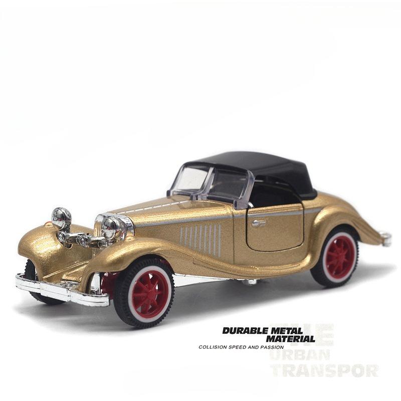 ABBY1 1: 32 alloy classic vintage car 500K hardtop model, rebound model toy, new car model