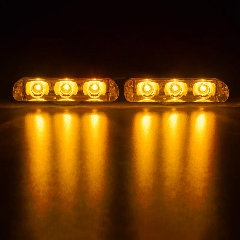 

DC12V 2 светодиодных беспроводных пульта дистанционного управления вспышкой для автомобиля, грузовика, полицейского света, красного и синего мигающего стробоскопа, светодиодный предупреждающий свет жёлтый