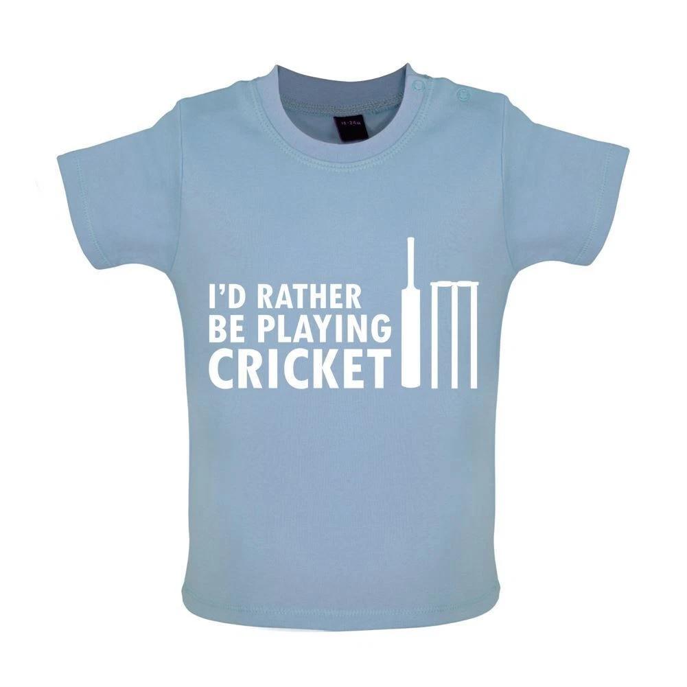 I D Rather Be Cricket Game - Kids T-Shirt Tees Top - Love Reader 100