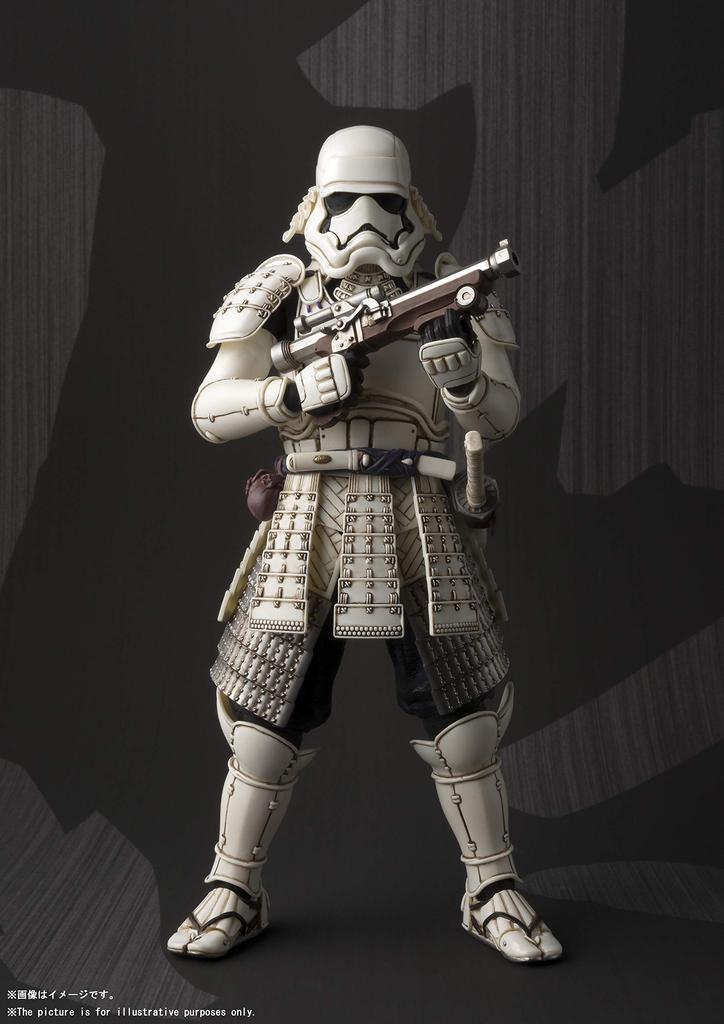 REALIZACE FILMŮ TAMASHII NATIONS Master Star Wars Ashigaru Stormtrooper Prvního řádu, malovaná pohyblivá figurka, cca 170 mm. ABS a PVC