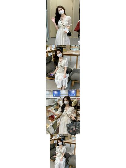 Spring 2024 Gentle Girl High-Waist Tie Dress & Mid-Length Skirt Set