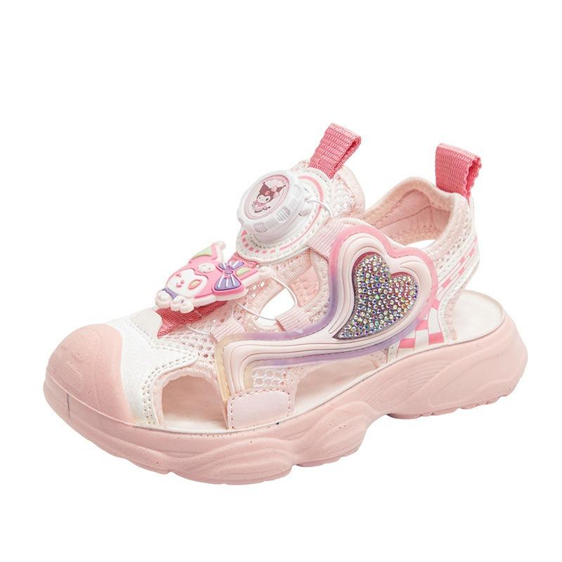

Korean Style Girls Beach Sandals, Summer Casual Comfortable Minimalist Kids Student Shoes 26 розовый