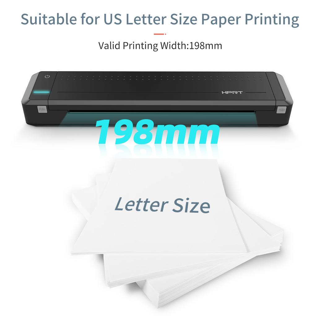 HPRT MT800 A4 Portable Thermal Transfer Printer Wireless&USB Connect with Mobile Computer for