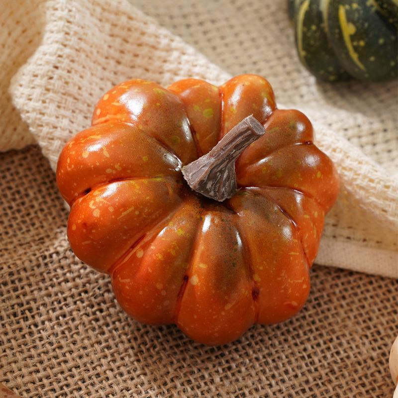 Realistic Halloween Pumpkin Ornaments Durable Festive Decorations Cute Photo Props for Yard Patio Party Display