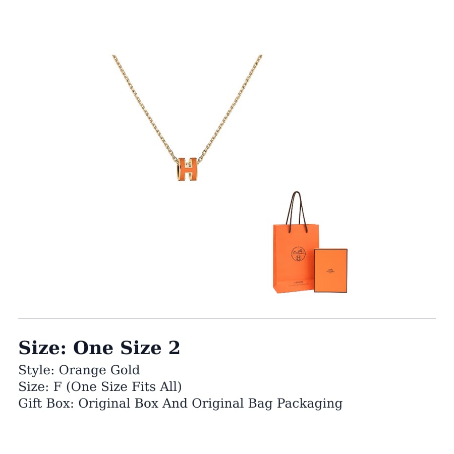 Hermes POP H Gold Plated Necklaces Women's H147992F-02