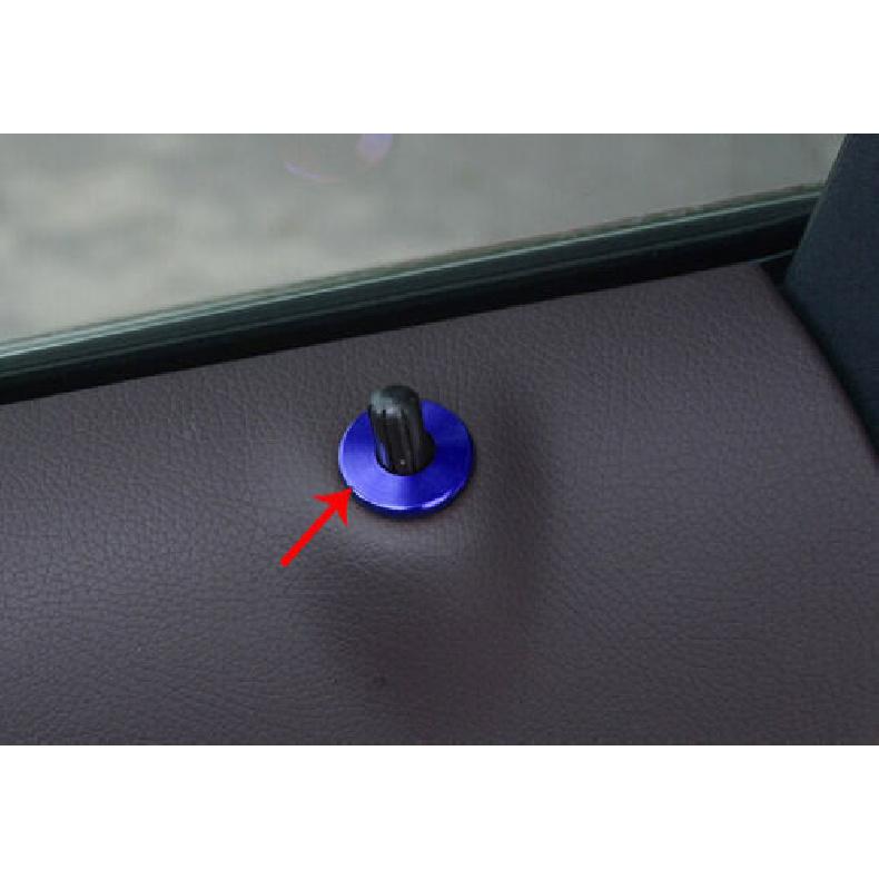 2016- Aluminum Blue Inner Door Bolt Lock Down Ring For Benz GLC X253 Trim