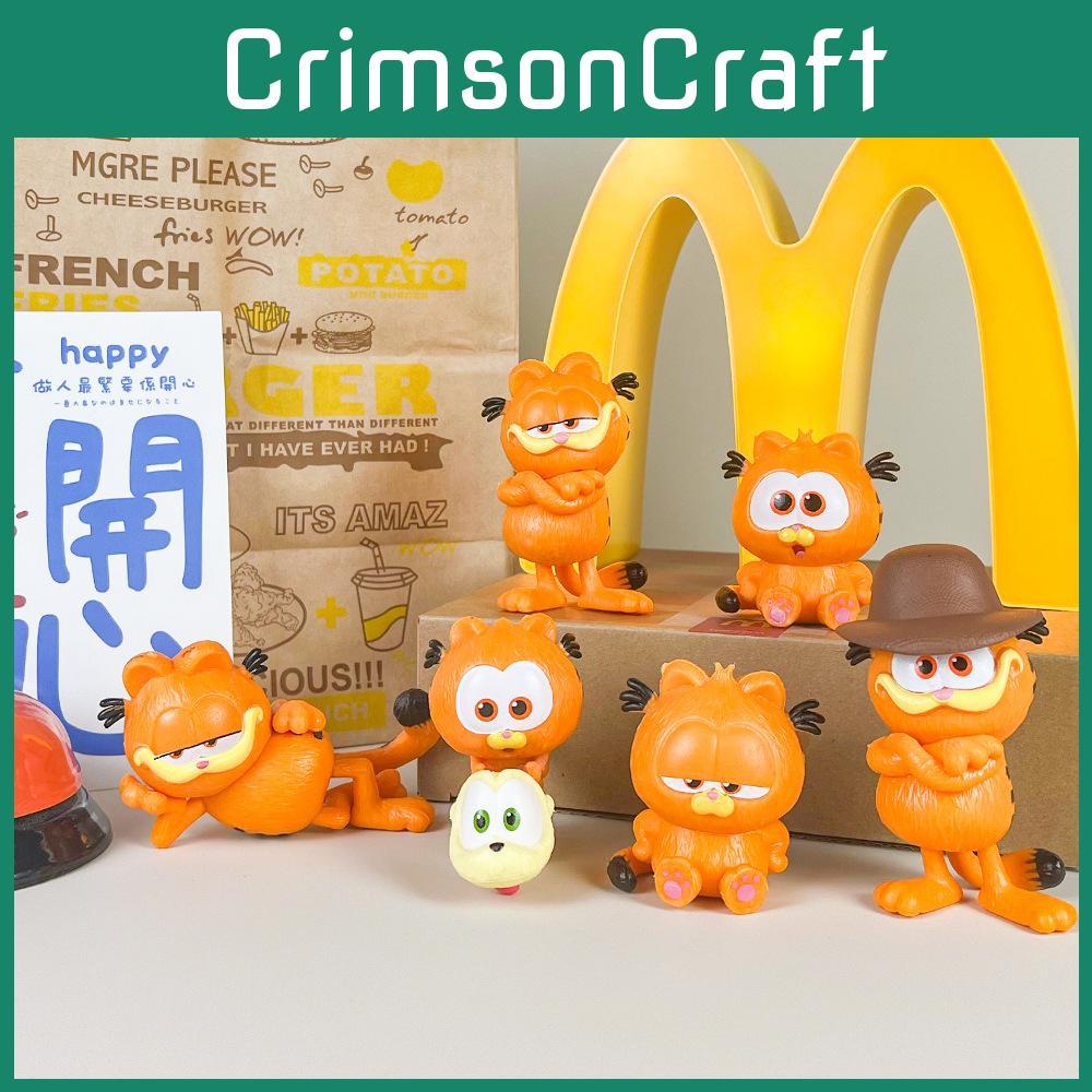 The Garfield Show Cartoon Character Pvc Model Toys Assembly Feature Gift Doll