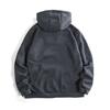 Men S Button Design Hooded Pullover Sweatshirt Solid Color Slim Fit Big Pocket