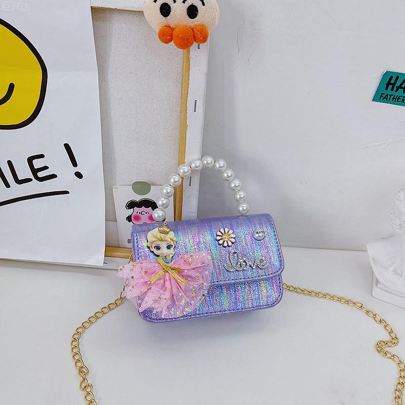 Trendy Breathable And Waterproof Mini Handheld Kids Shoulder Bag With Bow Design