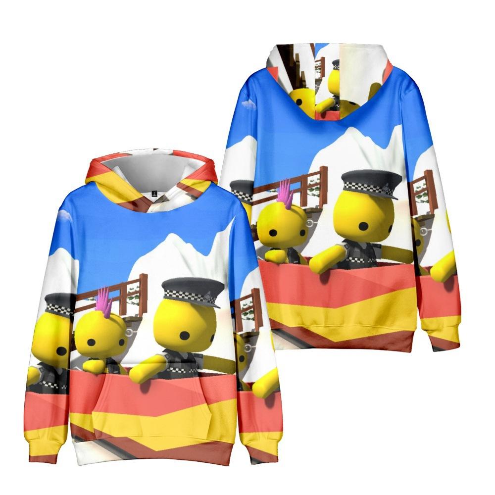 

Fashion Wobbly Life Cartoon Printed Hoodies Casual Long Sleeve Unisex Pullovers Streetwear Funny Clothes XXS