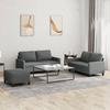 Vidaxl 3-Piece Lounge Set, Fabric Upholstered, Dark Grey