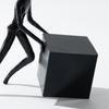 Black Cast Iron, Metal Figure Sculptures, Abstract Geometric Block Figures, Desktop Figurines, Living Room Decorative Ornaments