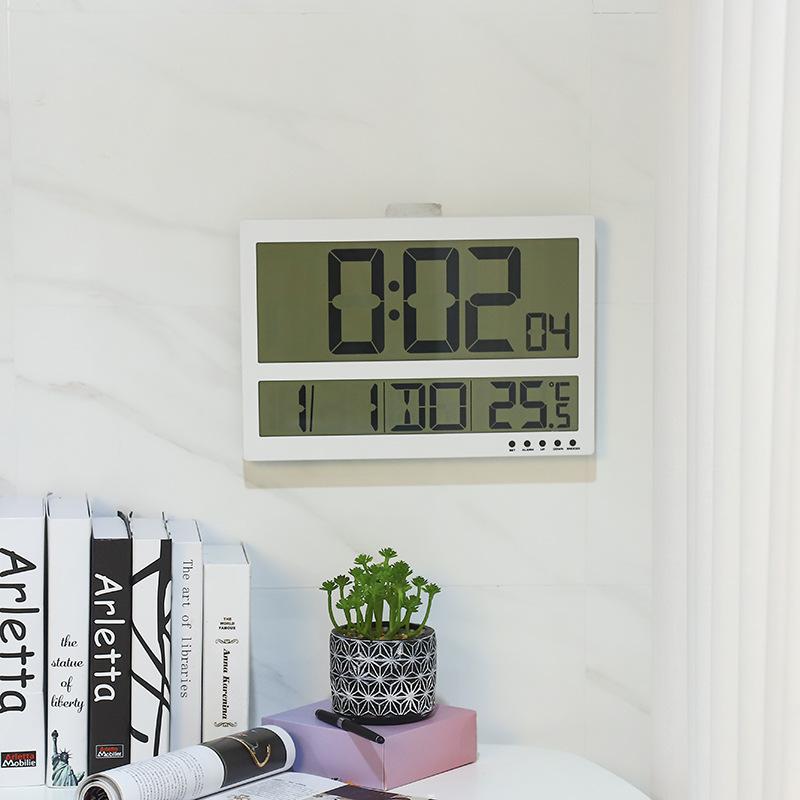 Simple And Fashionable Silent Electronic Clock Large Screen Lcd Perpetual Calendar Wall Clock Extra Large Digital Display 0302 Quality