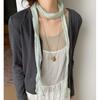 A sophisticated long polka dot silk scarf for women, a versatile necktie ribbon, a niche vintage thin scarf with ribbons