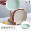 Square Cereal Bowls Set of 4, Plastic Small Bowls for Kitchen, 6 Inch Shallow Serving Bowls for Soup Salad Oatmeal Snack Dessert Ice Cream