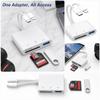 Card Reader for with Connector and - USB Drive - Memory Card Adapter for Camera Tablet Phone
