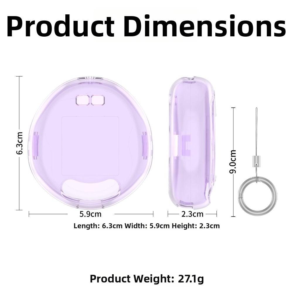 Durable Transparent Protective Case Dustproof Anti-Scratch Hard Shell Full Coverage Crystal PC Clear Cover for Tamagotchi Uni