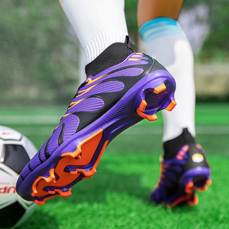 Men's High-Top AG Studs Football Shoes for Artificial Turf - Student Training & Competition Sneakers