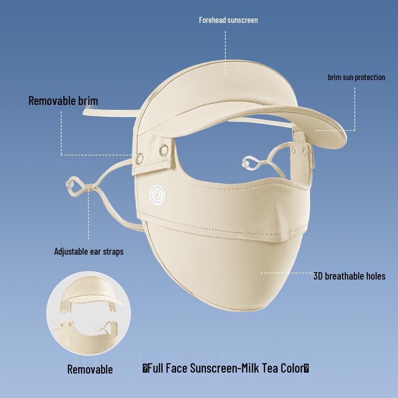 Ice Silk Anti-UV Face Mask with Eye Corner Protection & Moisturizing Hyaluronic Acid