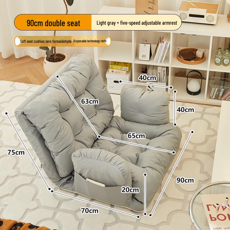 Reclining Tatami Chair: Foldable Single Sofa for Bedroom or Balcony