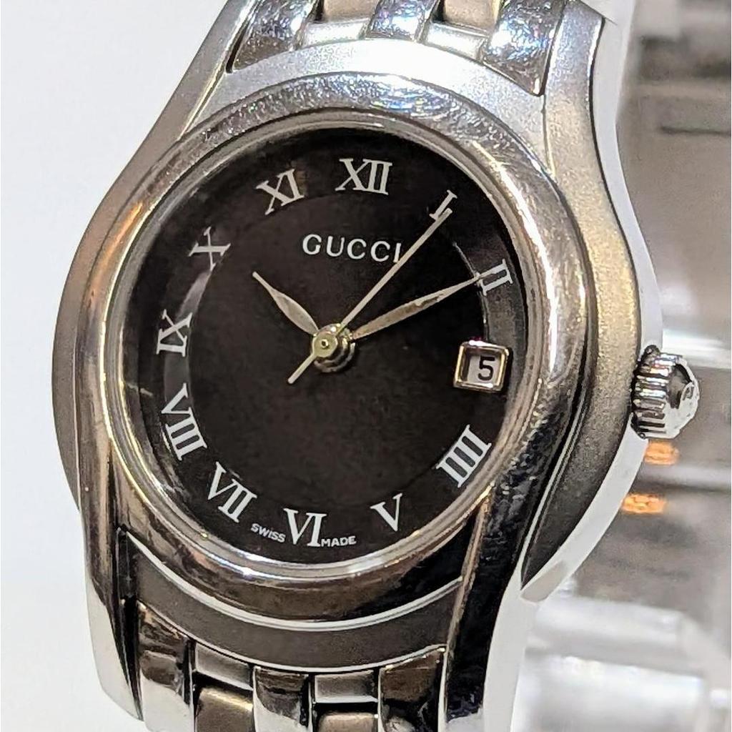 Used GUCCI Gucci 5500L Black Dial Date Ladies Working Product