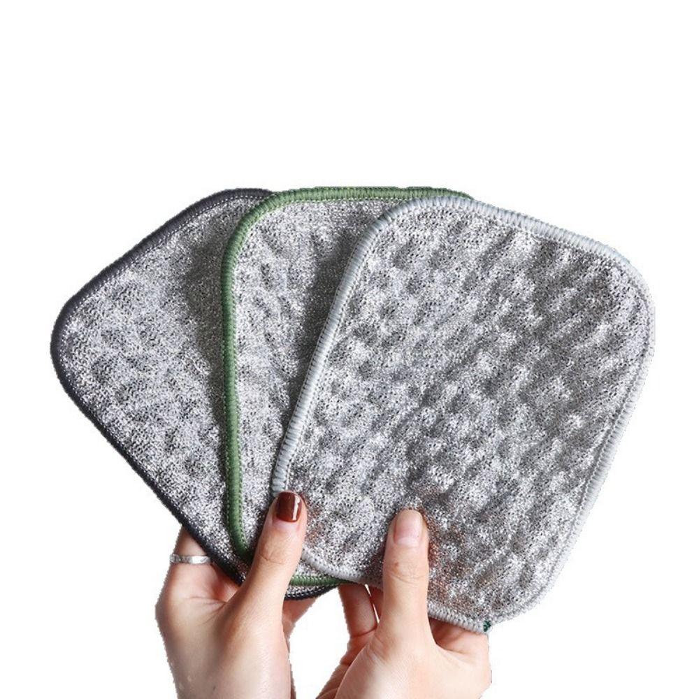 5Pcs Non-Stick Oil Wiping Rags Reusable Kitchen Cleaning Cloths Metal Scrubbing Pads  Home Use