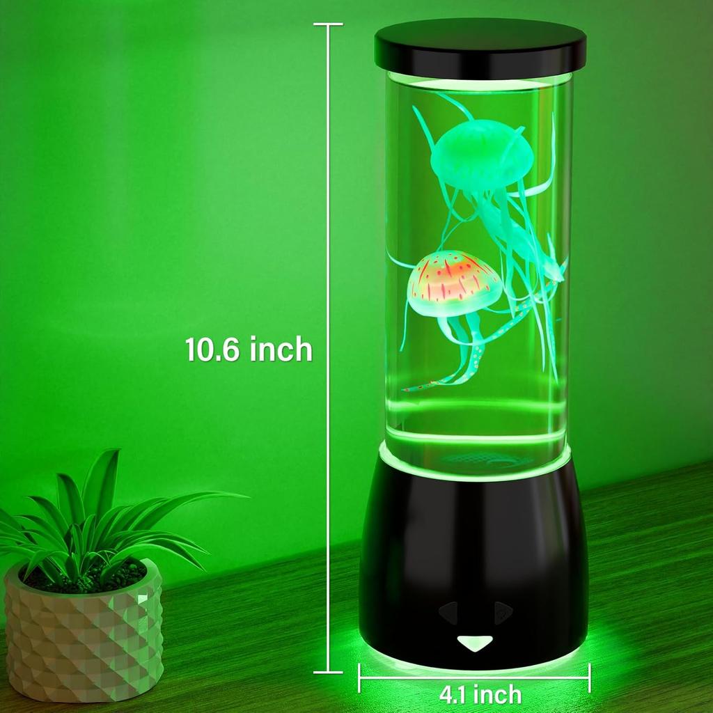 ROSHWEY Jellyfish Lamp Aquarium - 16 Color Large Jelly Fish Tank Light Christmas Gifts for Kids Adults, Table Lamp with Remote Control Bedroom Decor