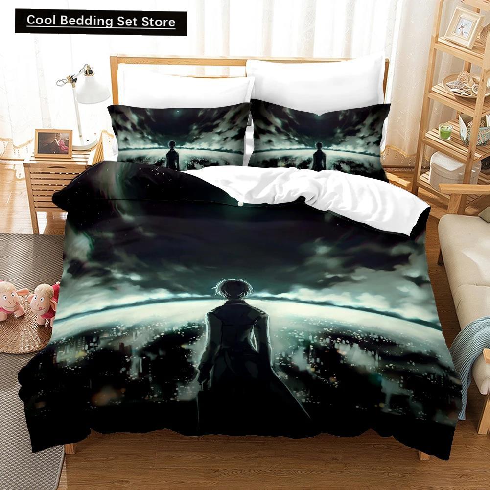 3D Printed Cartoons Tokyo Ghoul Kaneki Ken Bedding Set Duvet Cover Double Twin Full Queen King Adult Kids Bedclothes Quilt Cover