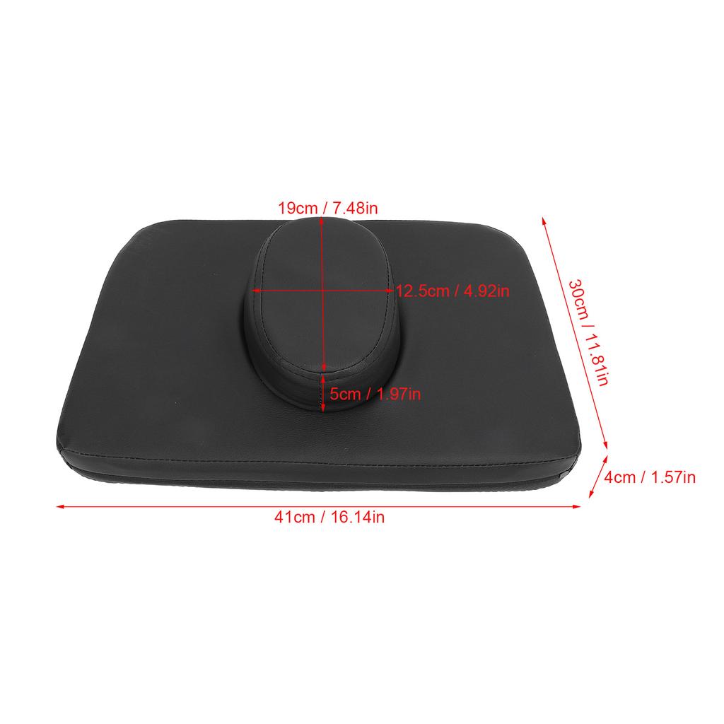 Massage Table Face Cushion Universal PU Leather Square Massage Face Pillow Headrest for Massage Spa Bed Black