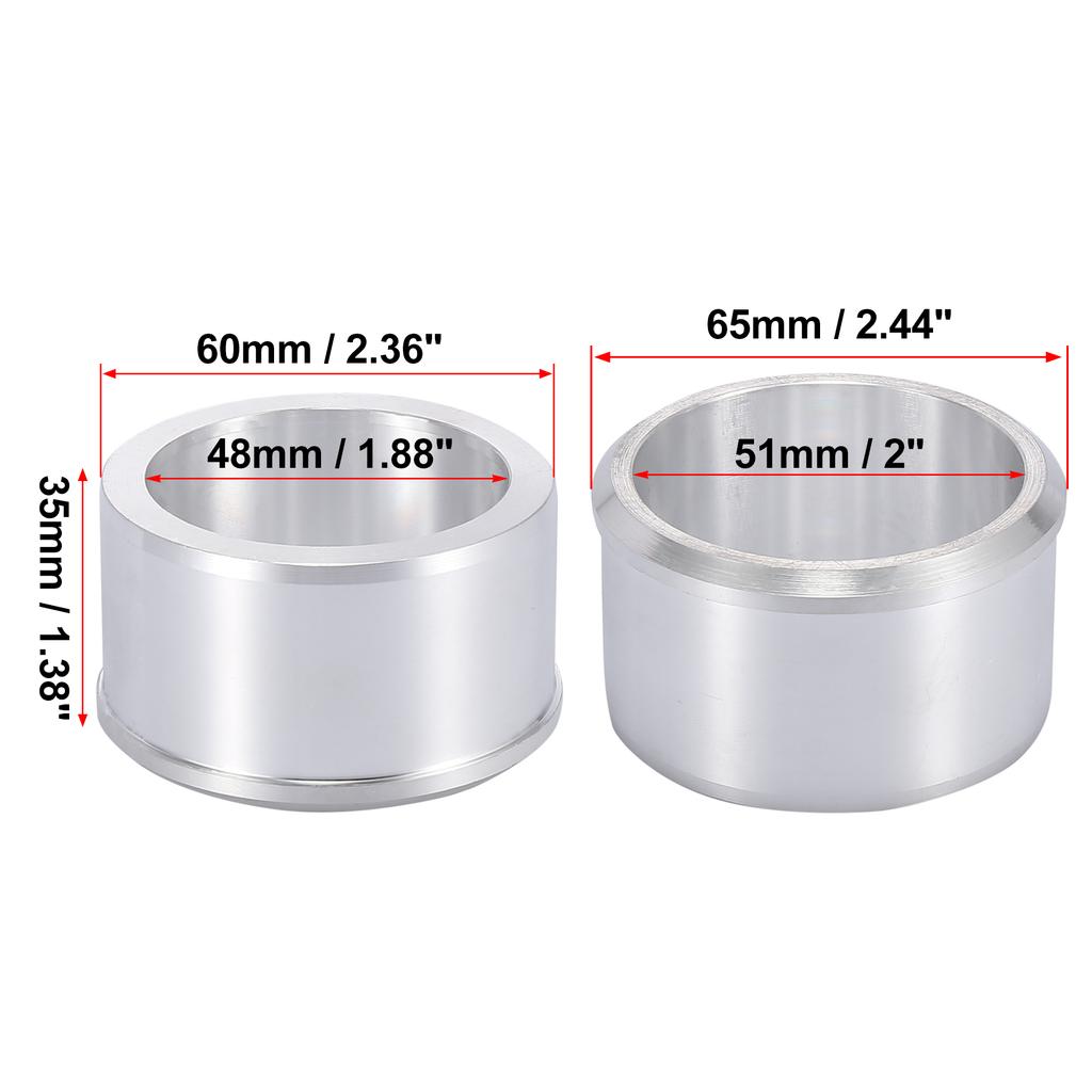 Motoforti 38mm-47mm 51mm-60mm Motorcycle Exhaust Pipe Adapter Pipe Connection Reducer Muffler Stainless Steel Connector