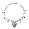 Distressed Heart Shaped Thorn Pendant Necklace With Imitation Pearls Adjustable Clavicle Chain Gift For Her