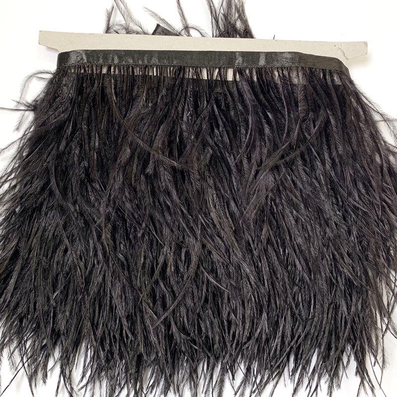 Ostrich Feather Fringe - Various Colors, 10-15cm, 1 Meter for Clothing Accessories